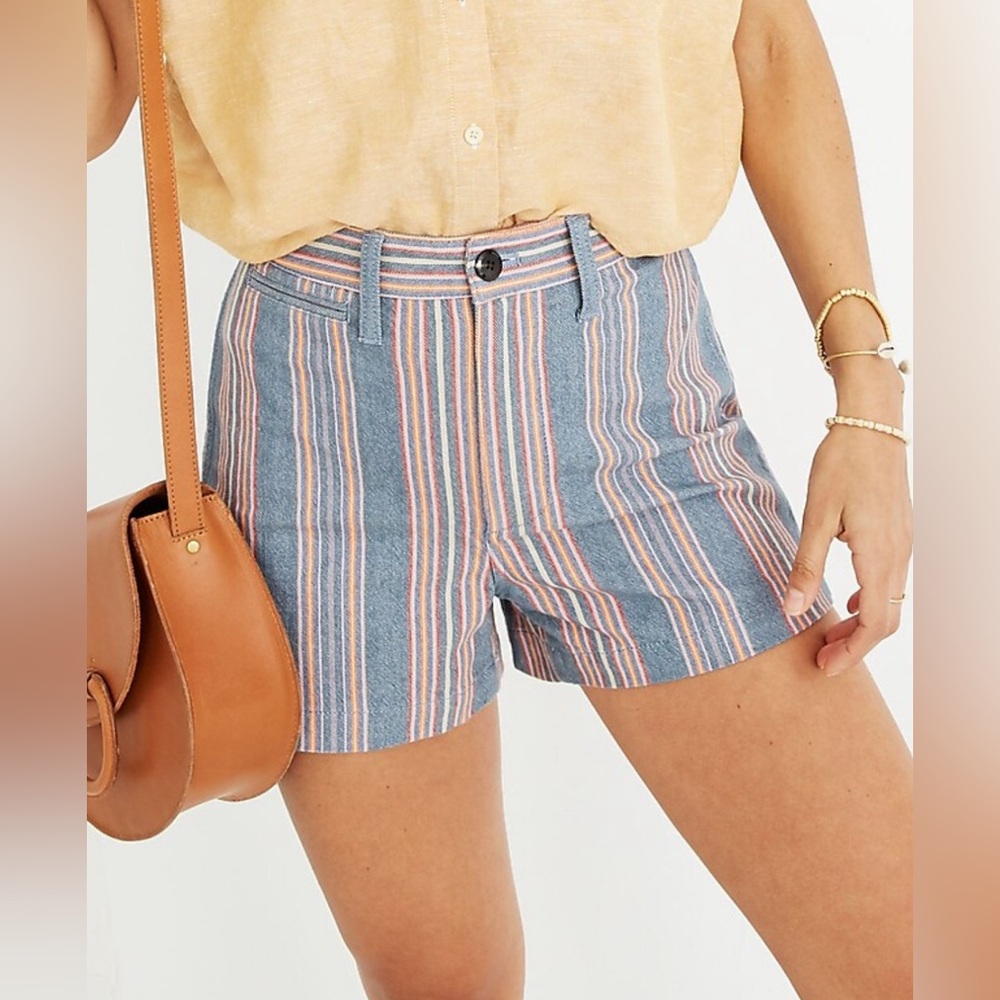 Madewell | Emmett Shorts in Rainbow Stripe